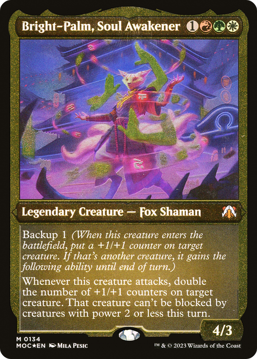 Bright-Palm, Soul Awakener (MOC-134) - mythic - Etched Foil