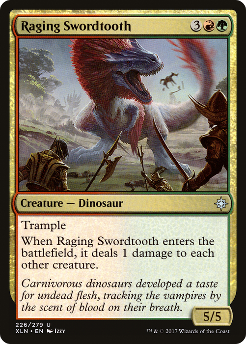 Raging Swordtooth (XLN-226) - uncommon - Foil