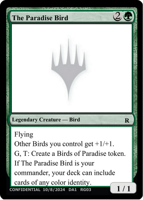 The Paradise Bird (UNK-RG03F) - rare