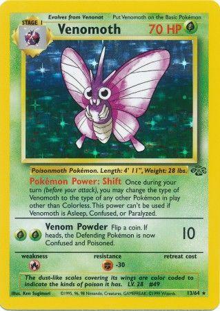 Venomoth (13) (013/64) - J  - Holo Rare - Unlimited Holofoil