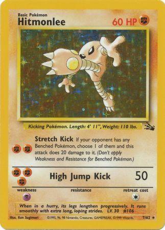 Hitmonlee (7) (007/62) - F  - Holo Rare - Unlimited Holofoil