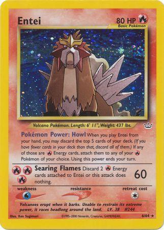 Entei (6) (006/64) - NR  - Holo Rare - Unlimited Holofoil