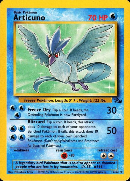 Articuno (17) (017/62) - F  - Rare - Unlimited