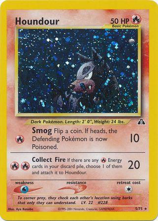 Houndour (5) (005/75) - ND  - Holo Rare - Unlimited Holofoil
