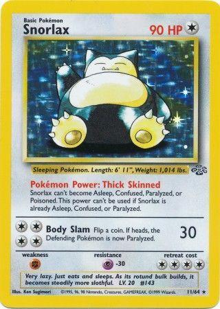 Snorlax (11) (011/64) - J  - Holo Rare - Unlimited Holofoil