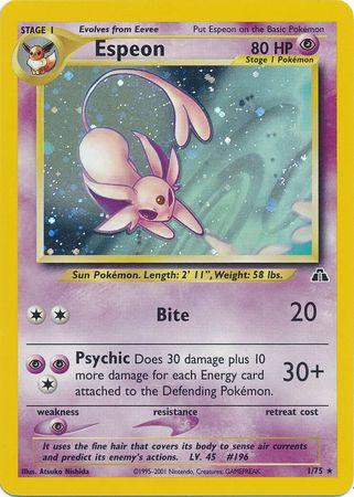 Espeon (1) (001/75) - ND  - Holo Rare - Unlimited Holofoil