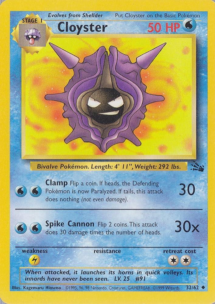 Cloyster (032/62) - F  - Uncommon - Unlimited