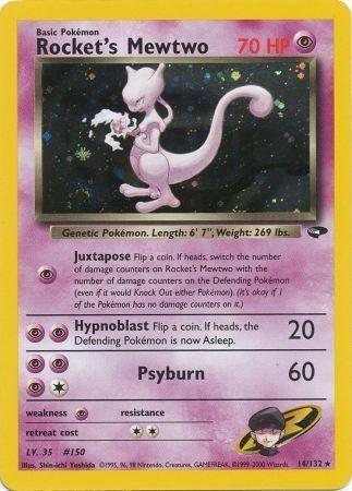 Rocket's Mewtwo (014/132) - GC  - Holo Rare - Unlimited Holofoil