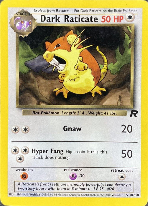 Dark Raticate (051/82) - TR  - Common - Unlimited
