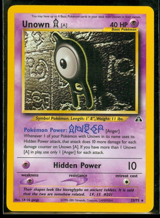 Unown [A] (33) (033) - ND  - Rare - Unlimited