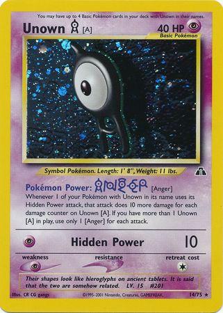 Unown [A] (14) (014/75) - ND  - Holo Rare - Unlimited Holofoil