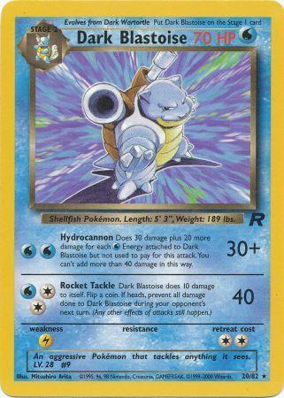 Dark Blastoise (20) (020/82) - TR  - Rare - Unlimited