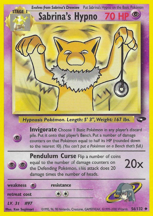 Sabrina's Hypno (056/132) - GC  - Uncommon - Unlimited