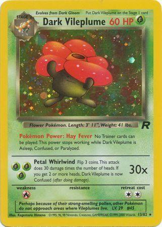 Dark Vileplume (13) (013/82) - TR  - Holo Rare - Unlimited Holofoil
