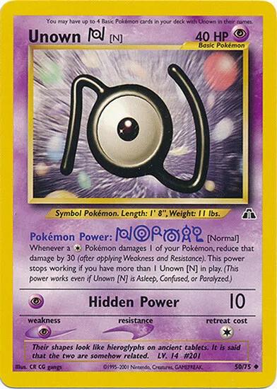 Unown [N] (050/75) - ND  - Uncommon - Unlimited