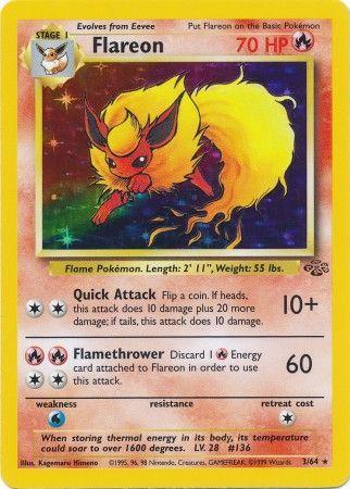 Flareon (3) (003/64) - J  - Holo Rare - Unlimited Holofoil