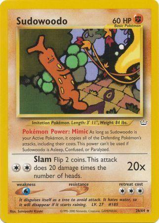 Sudowoodo (026/64) - NR  - Rare - Unlimited