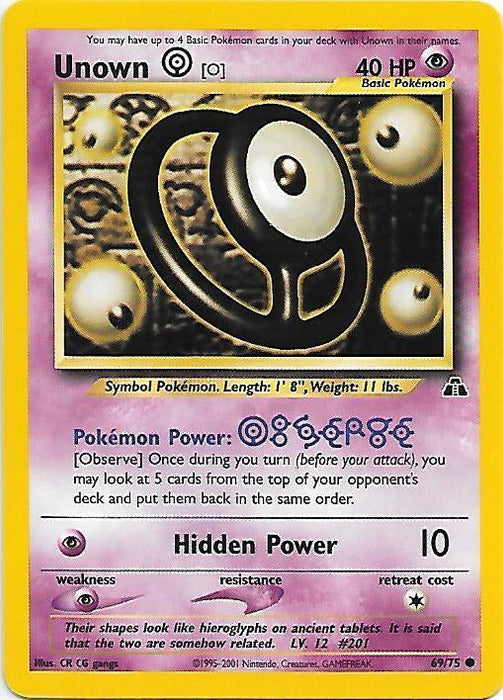 Unown [O] (069/75) - ND  - Common - Unlimited