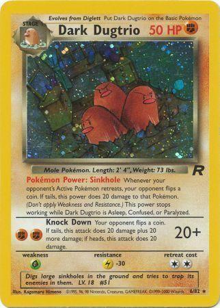 Dark Dugtrio (6) (006/82) - TR  - Holo Rare - Unlimited Holofoil