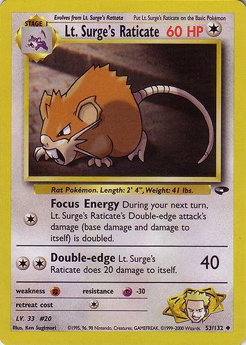 Lt. Surge's Raticate (053/132) - GC  - Uncommon - Unlimited