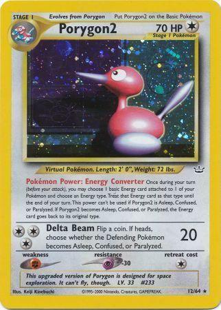 Porygon2 (012/64) - NR  - Holo Rare - Unlimited Holofoil