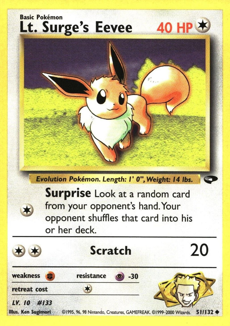 Lt. Surge's Eevee (051/132) - GC  - Uncommon - Unlimited