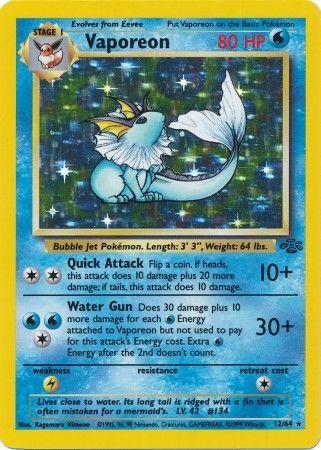 Vaporeon (12) (012/64) - J  - Holo Rare - Unlimited Holofoil