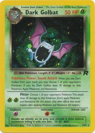 Dark Golbat (7) (007/82) - TR  - Holo Rare - Unlimited Holofoil