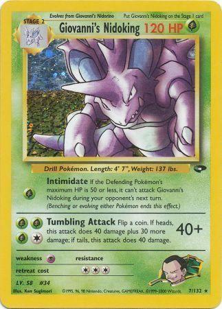 Giovanni's Nidoking (007/132) - GC  - Holo Rare - Unlimited Holofoil