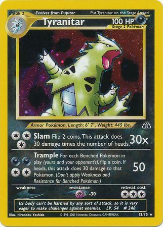 Tyranitar (12) (012/75) - ND  - Holo Rare - Unlimited Holofoil