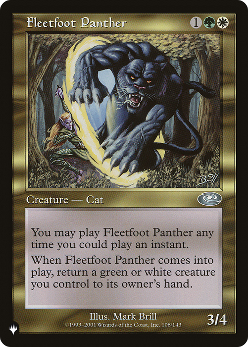 Fleetfoot Panther (LIST-PLS-108) - uncommon