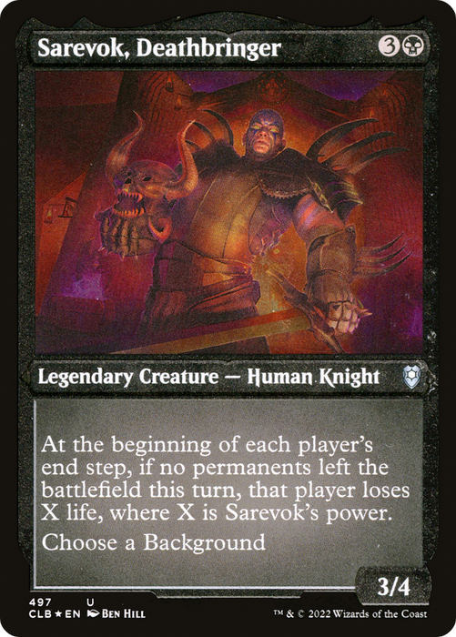 Sarevok, Deathbringer (CLB-497) - uncommon - Etched Foil