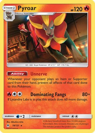 Pyroar (019) - SFL  - Holo Rare - Holofoil