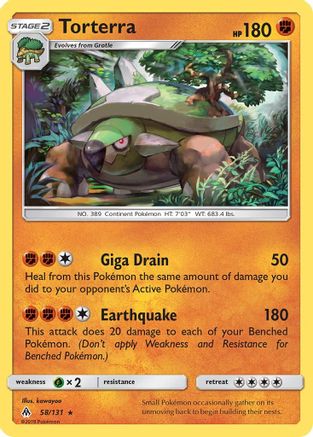 Torterra (058/131) - SFL  - Rare - Reverse Holofoil