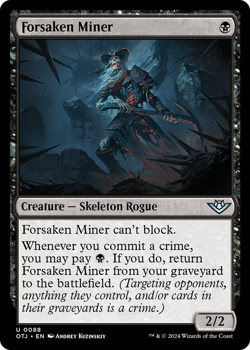 Forsaken Miner (OTJ-088) - uncommon - Foil