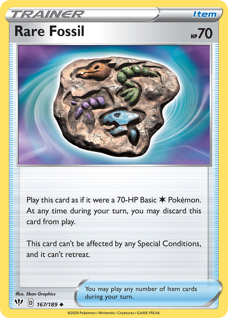 Rare Fossil (167/189) - SDA  - Uncommon - Reverse Holofoil