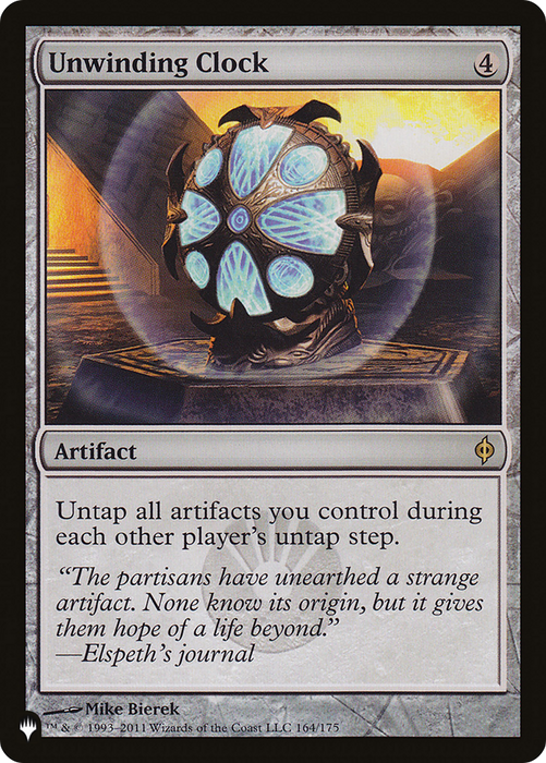 Unwinding Clock (LIST-NPH-164) - rare