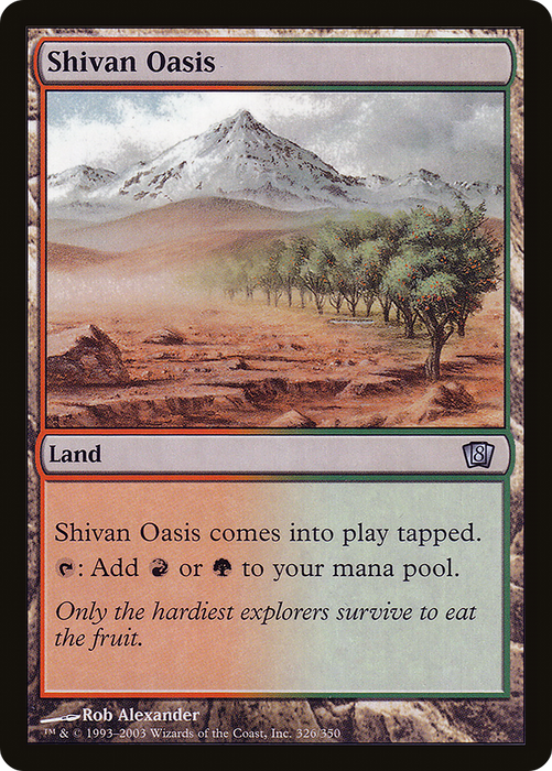 Shivan Oasis (8ED-326★) - uncommon - Foil