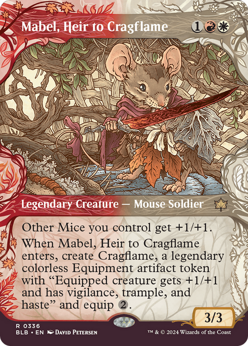 Mabel, Heir to Cragflame (BLB-336) - rare: (Showcase) (Borderless) - Foil