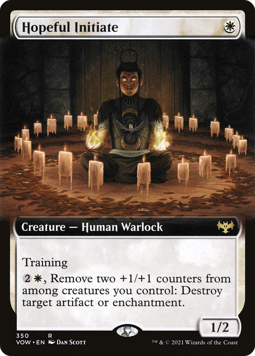 Hopeful Initiate (VOW-350) - rare: (Extended Art) - Foil