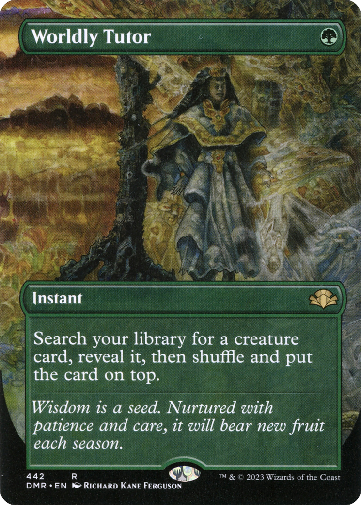 Worldly Tutor (DMR-442) - rare (Borderless) - Foil