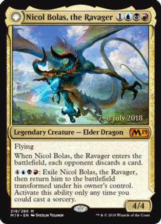 Nicol Bolas, the Ravager // Nicol Bolas, the Arisen (PRE-218S) - mythic: (originpwdfc) - Foil