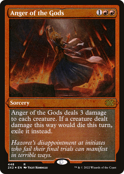 Anger of the Gods (2X2-448) - rare - Etched Foil