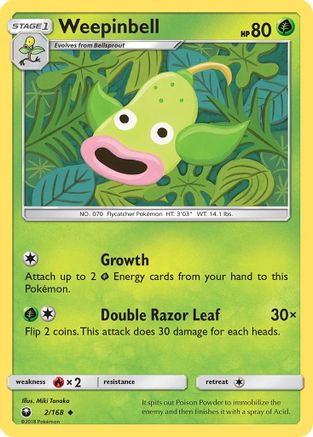 Weepinbell (002/168) - SCS  - Uncommon - Reverse Holofoil