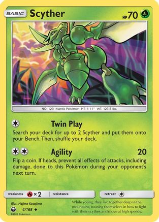 Scyther (004/168) - SCS  - Uncommon - Reverse Holofoil