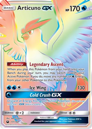 Articuno GX (Secret) (171) - SCS  - Secret Rare - Holofoil