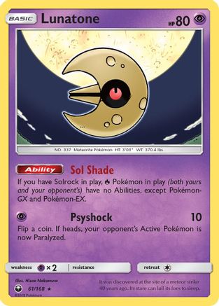 Lunatone (061) - SCS  - Holo Rare - Reverse Holofoil