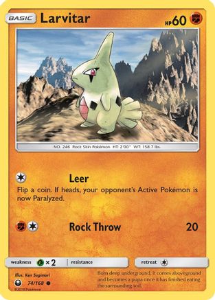 Larvitar (074/168) - SCS  - Common