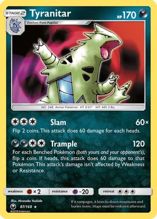 Tyranitar (087/168) - SCS  - Holo Rare - Reverse Holofoil