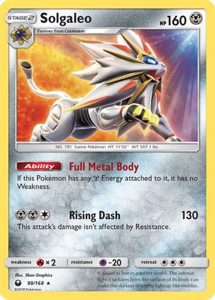 Solgaleo (099/168) - SCS  - Holo Rare - Holofoil